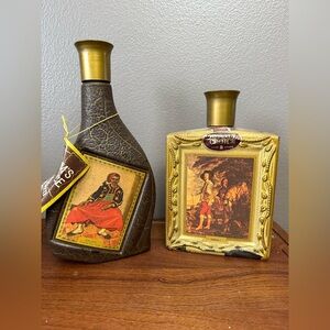 Vintage Collector Jim Beam Bourbon Whiskey Bottles Vincent Van Gogh & Charles I